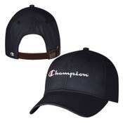 USC Trojans Champion Black Script Leather Strap Structured Twill Hat